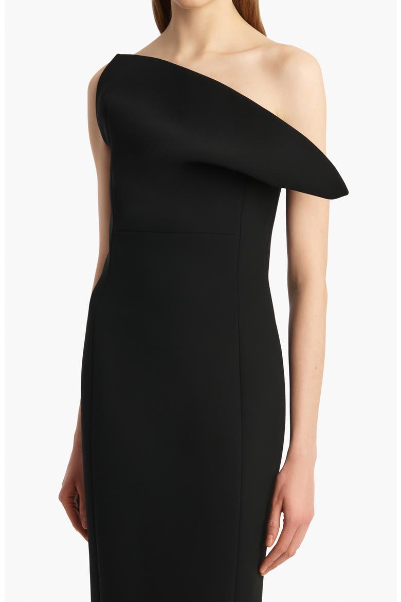 Cato Double Face Crepe Dress, Alternate, color, BLACK