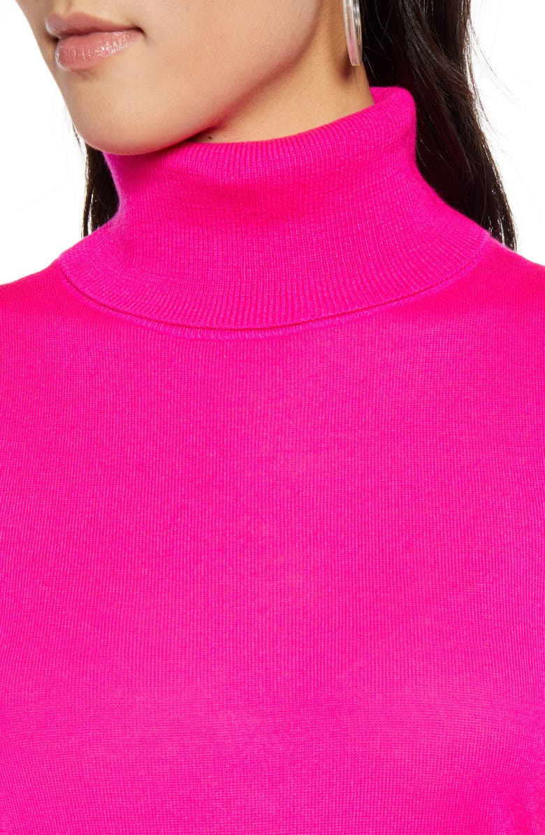 Halogen<sup>®</sup> Sleeveless Turtleneck Top, Alternate, color, Magenta Neon