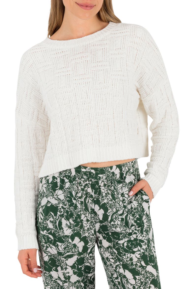 Park City Basketweave Crop Sweater, Main, color, TOFU