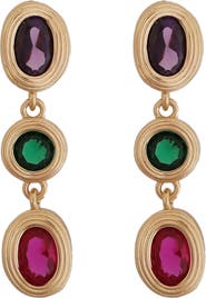 Panacea Multicolor Crystal Linear Drop Earrings