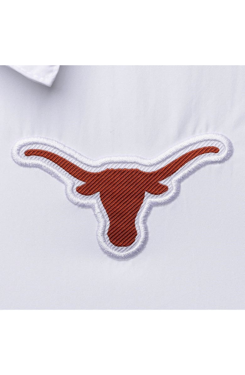 Nike Men's Nike White/Burnt Orange Texas Longhorns Half-Zip Lightweight Coaches Jacket, Alternate, color,