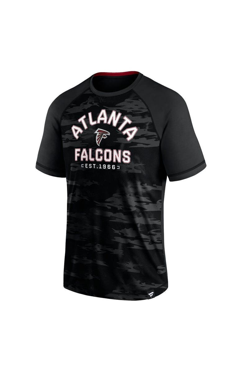 FANATICS Men's Fanatics Branded Black Atlanta Falcons Hail Mary Raglan T-Shirt, Alternate, color,
