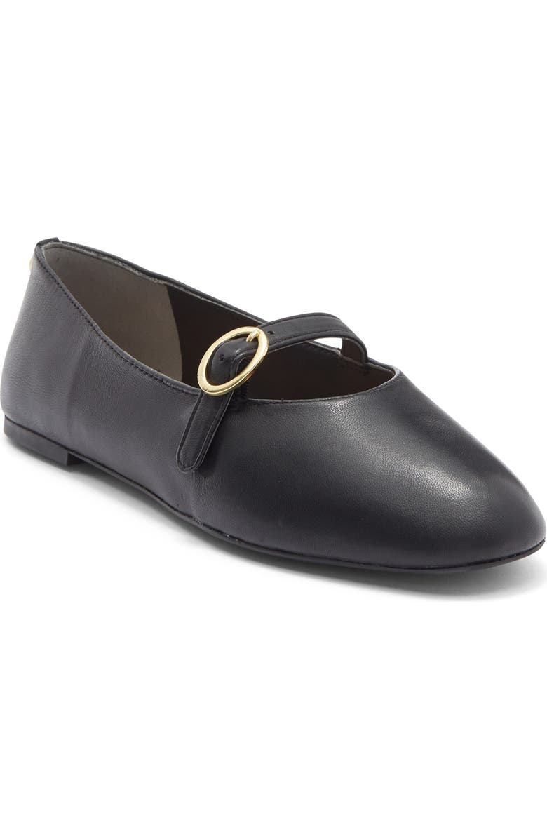 Stuart Weitzman Kyra Mary Jane Flat, Main, color, Black