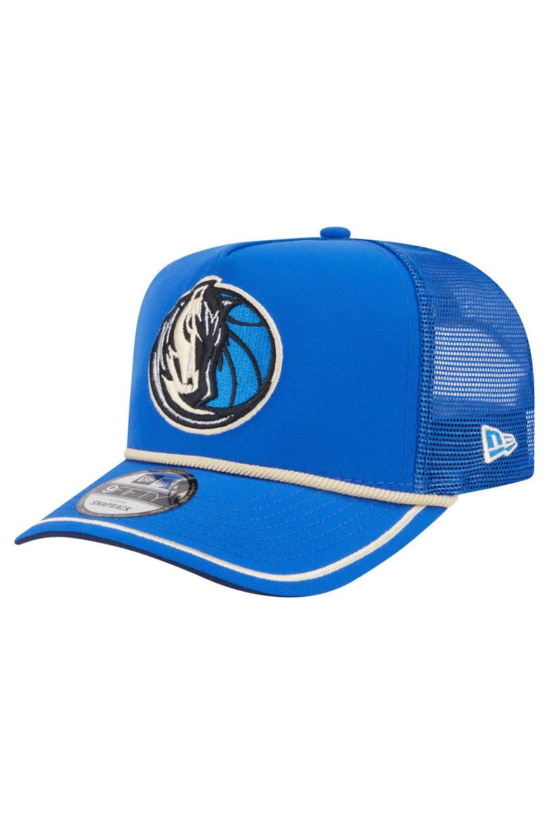 Men's New Era Blue Dallas Mavericks Vintage Team Rope A-Frame 9FIFTY Snapback Hat, Main, color, Blue