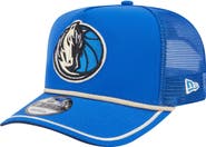 New Era Men's New Era Blue Dallas Mavericks Vintage Team Rope A-Frame 9FIFTY Snapback Hat