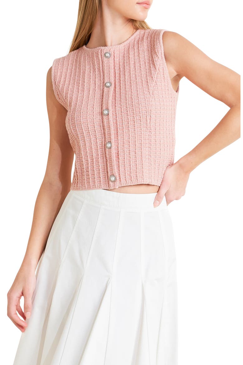 Ribbed Knit Sweater Tank, Main, color, SOFT PINK