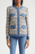 Veronica Beard Ainslee Tweed & Denim Jacket