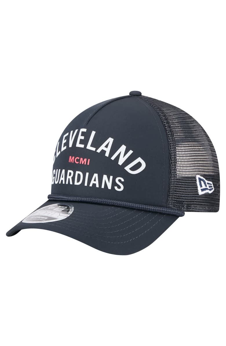New Era Men's New Era  Navy Cleveland Guardians Minimalist 9FORTY A-Frame Adjustable Hat, Main, color, Navy