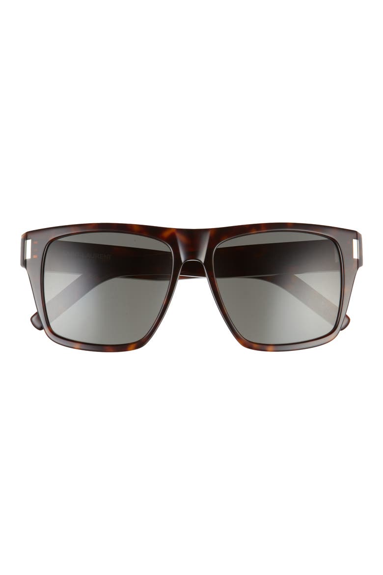 56mm Square Sunglasses, Main, color, AVANA/ BROWN
