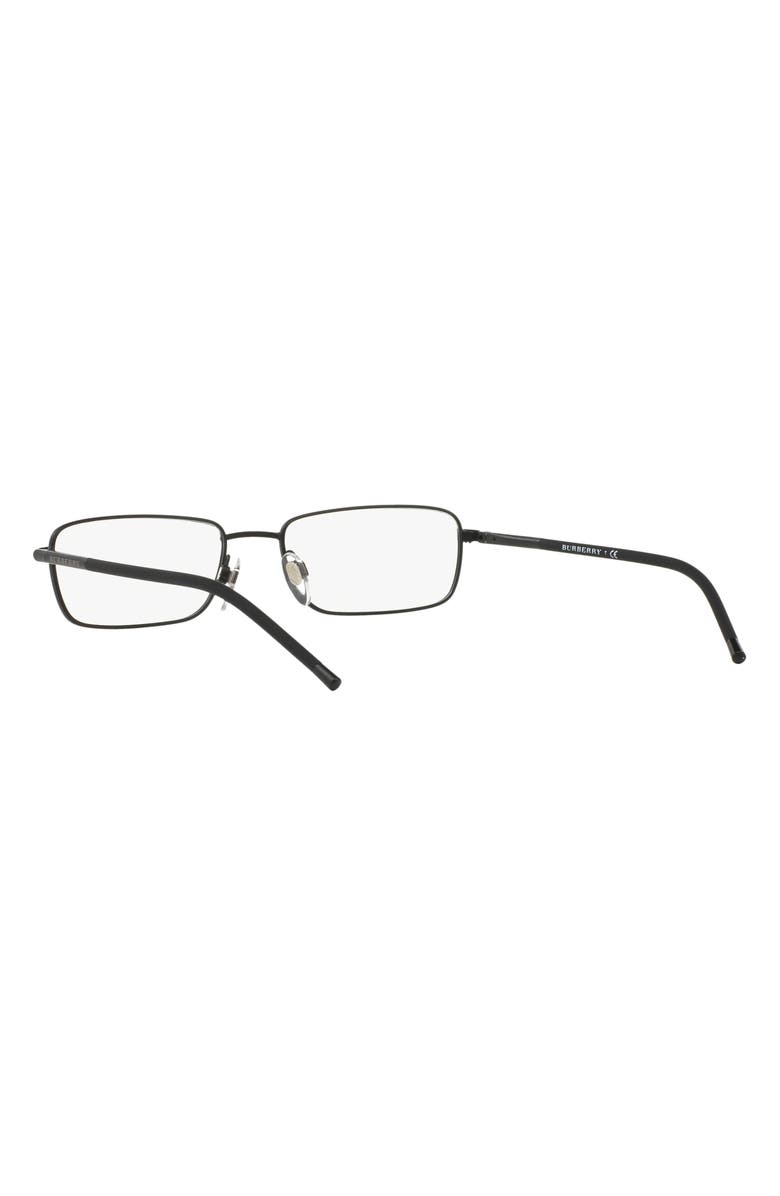 Burberry 52mm Rectangular Optical Glasses, Alternate, color, Matte Black