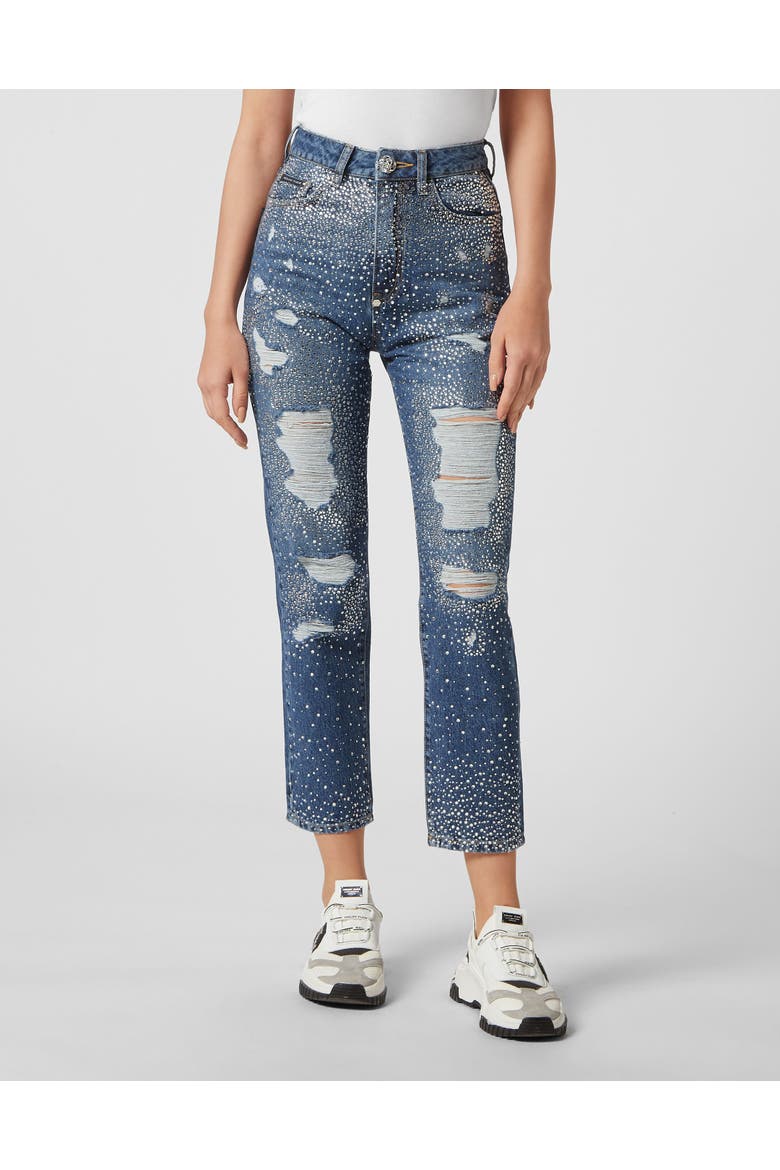 Jeans Boyfriend Fit Women, Main, color, NewBaroqueBlue