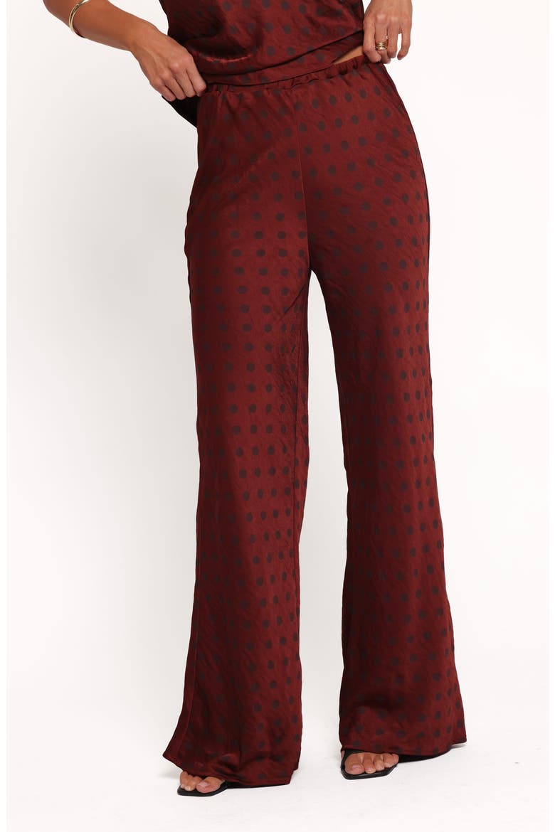 Mandie Polka Dot Pants, Alternate, color, BROWN/ MAROON DOT