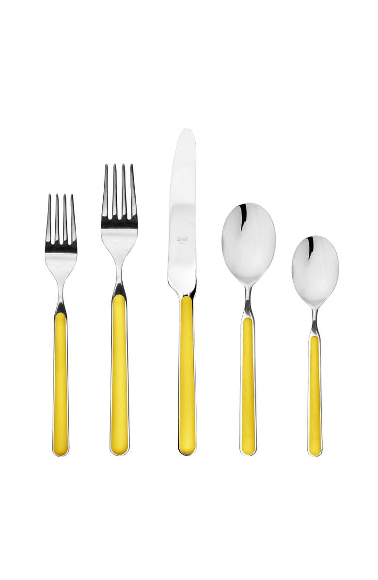 Mepra Fantasia Flatware Set - 5 Pieces, Main, color, Yellow