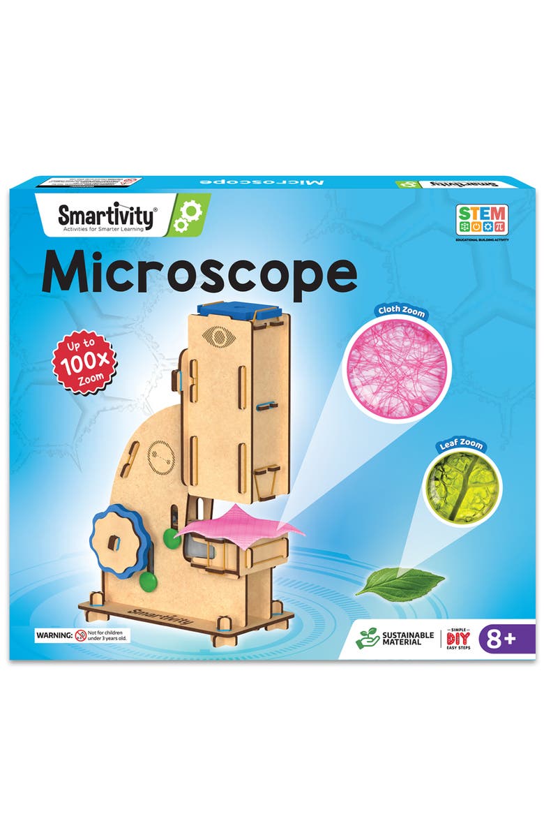 Smartivity Microscope Diy Science Toy, Stem Building Set, Ages 8+, Main, color, Multicolored
