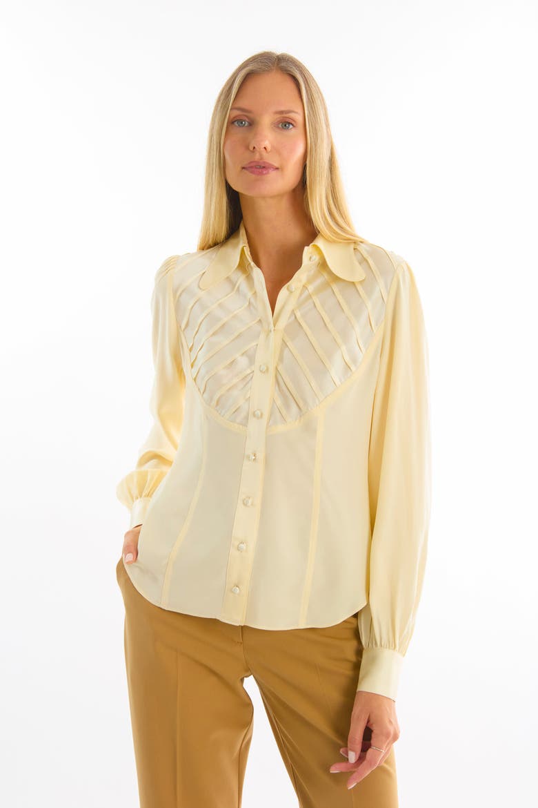 Nila Blouse, Alternate, color, Vintage Crème