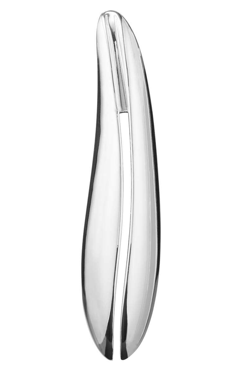 Tory Burch Elongated Wave Drop Clip-On Earrings, Alternate, color,