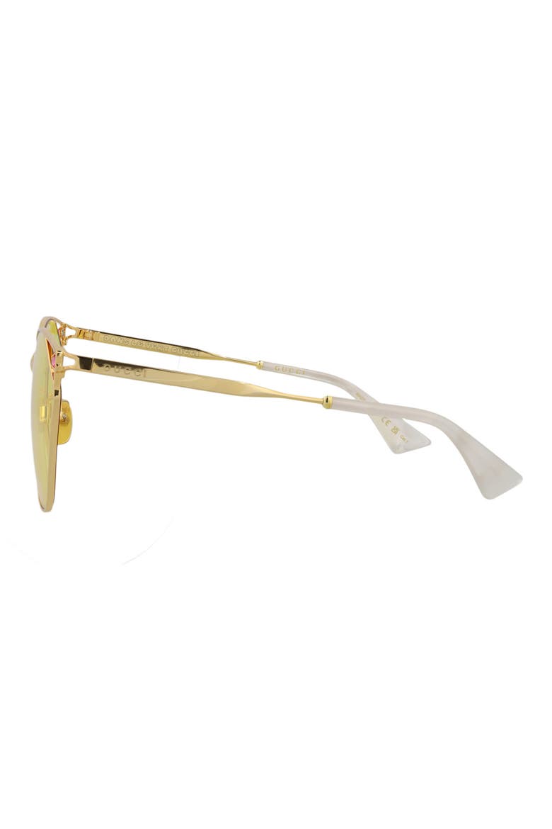 62mm Novelty Round Sunglasses, Alternate, color, GOLD GOLD YELLOW