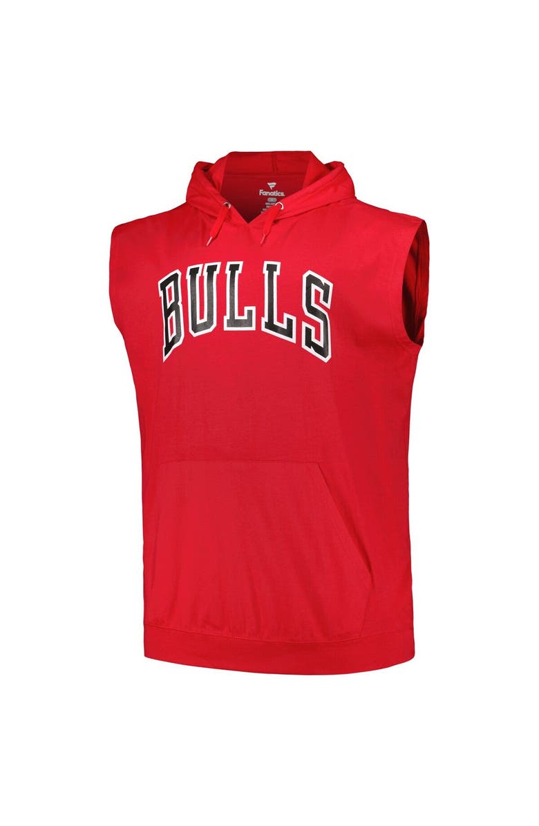 FANATICS Men's Fanatics Branded Red Chicago Bulls Big & Tall Jersey Muscle Pullover Hoodie, Alternate, color,