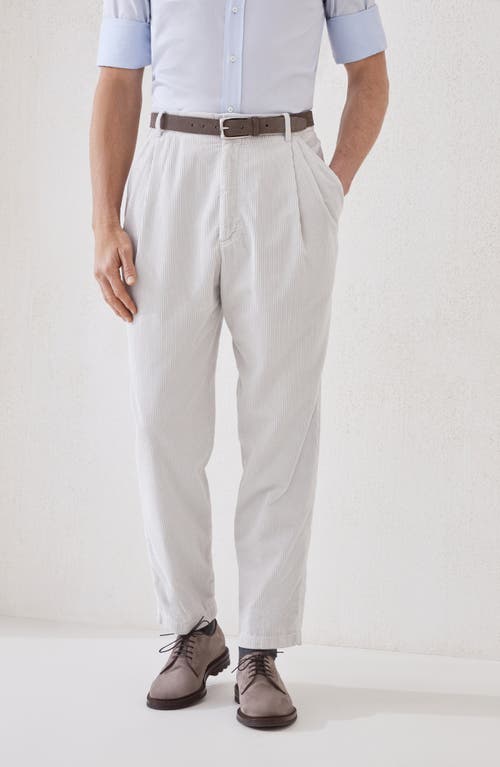 Brunello Cucinelli Tailor Fit Trousers In White