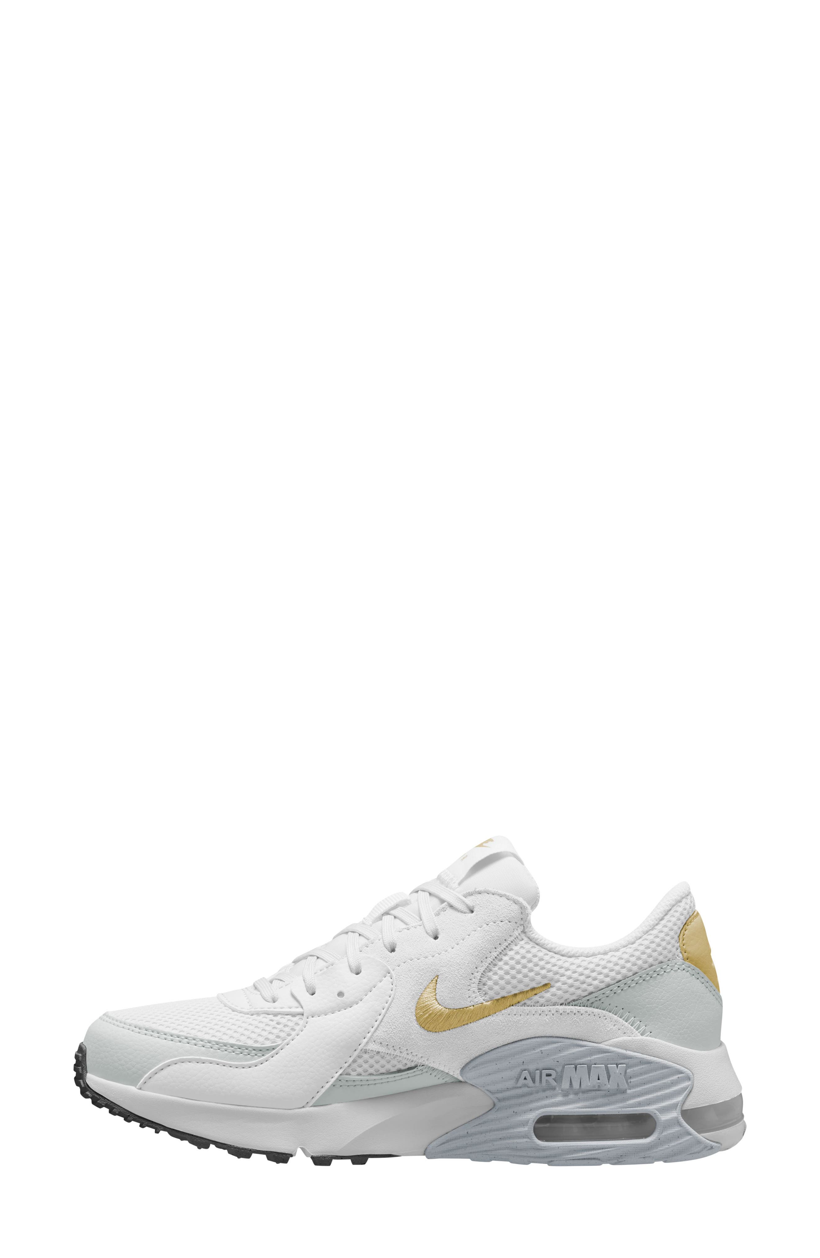 Nike Air Max Excee Sneaker, Alternate, color, White/ Gold/ White/ Black