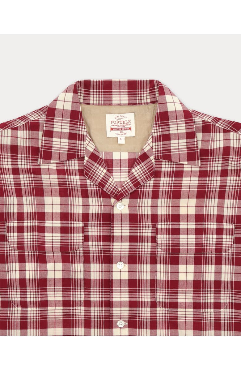 Fortela Baker Tartan Check Shirt, Alternate, color, Red