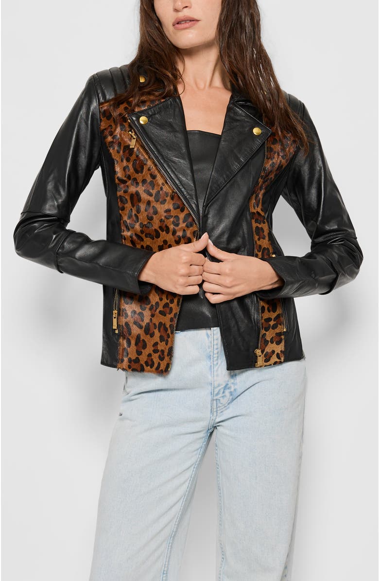 AS by DF Lou Perfecto Leather Jacket, Main, color, 