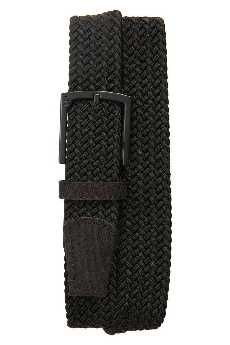 Monochromatic Woven Belt, Main, color, BLACK