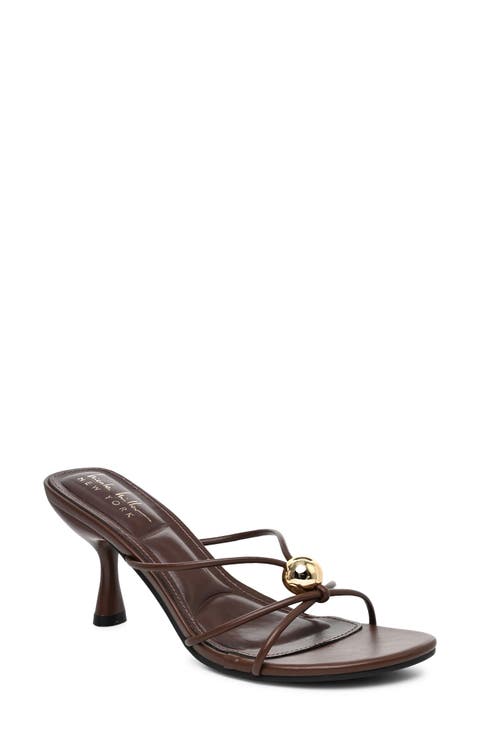 Rolled Strap Heeled Sandal