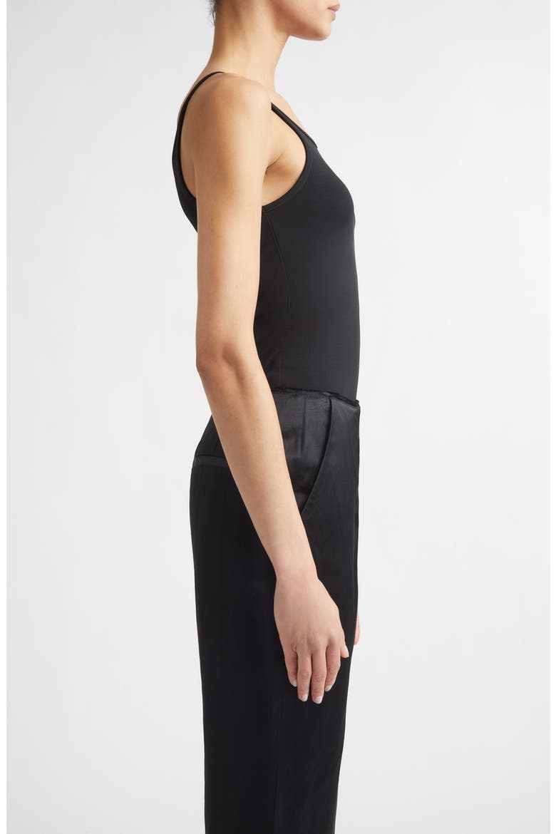 Fluid Scoop Neck Jersey Tank, Alternate, color, BLACK