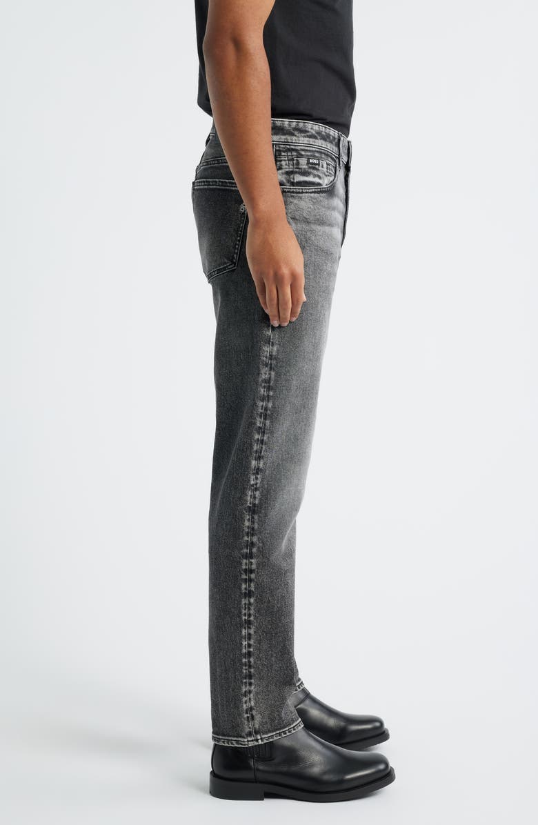 BOSS Ogden Straight Leg Jeans, Alternate, color, Black