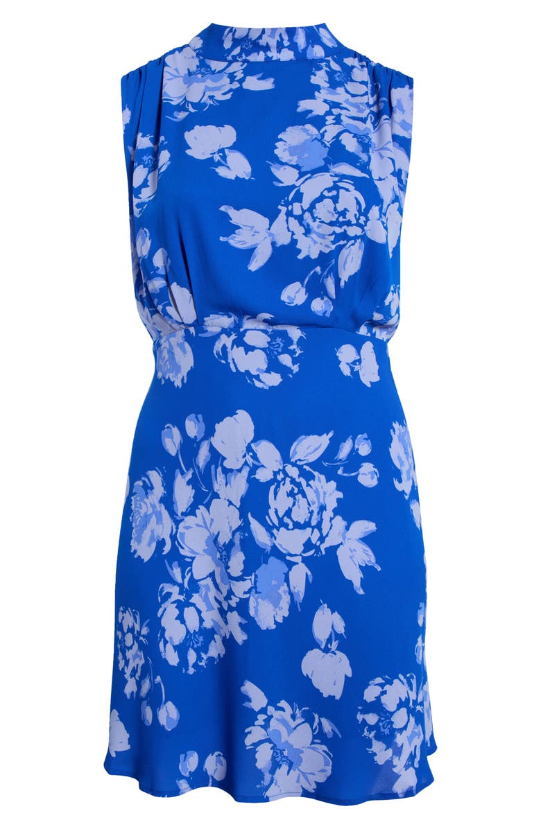SUGARLIPS Lilith Floral Mock Neck Dress, Alternate, color, Blues
