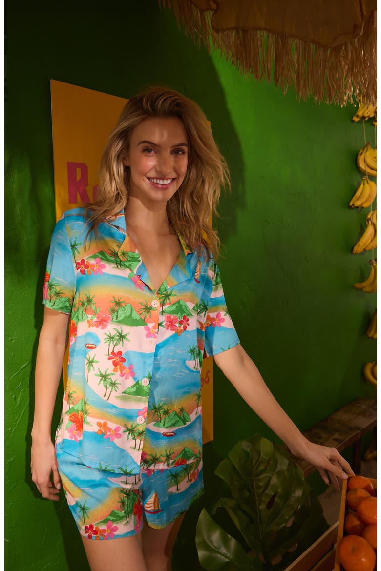 Print Short Pajamas, Alternate, color, BLUE MULTI