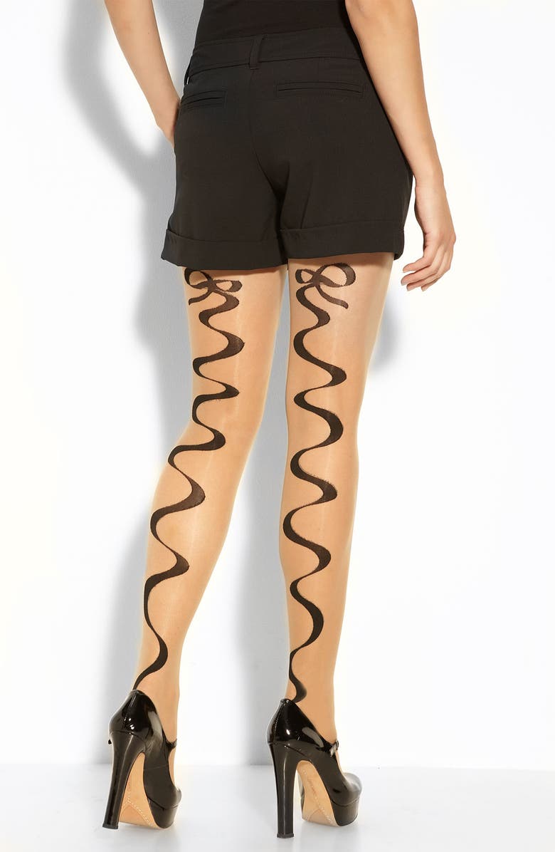 Pretty Polly Ribbon Back Seam Pantyhose, Main, color,