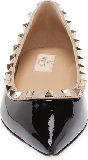 Valentino Garavani Rockstud Pointed Toe Ballerina Flat Valentino Garavani Rockstud Pointed Toe Ballerina Flat