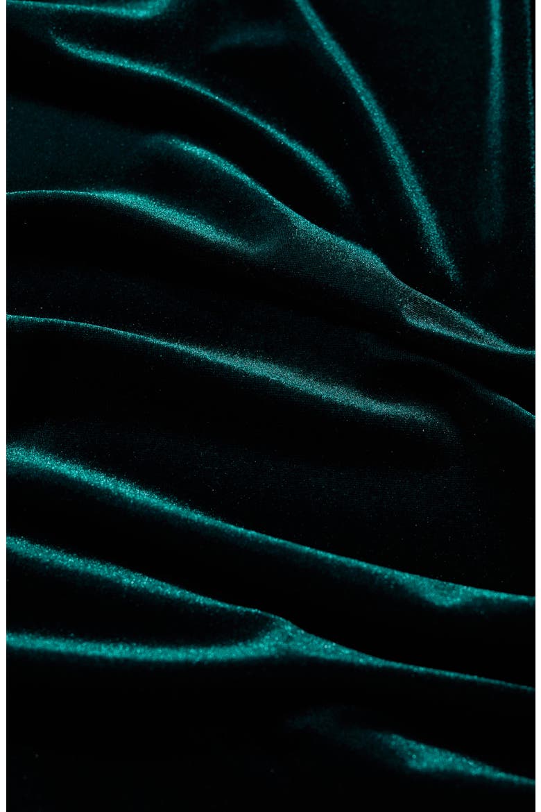 Mahonia Abstract Print Velvet Shift Dress, Alternate, color, DARK WRECKAGE