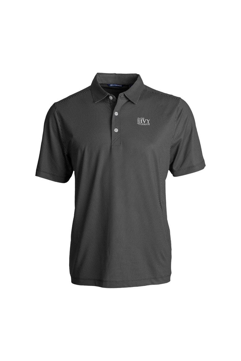 Men's Cutter & Buck  Black Ivy League Pike Eco Symmetry Print Stretch Recycled Polo, Alternate, color, Black