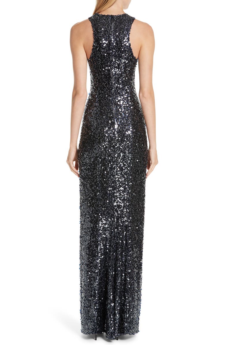 Galvan Sequin Racerback Column Gown, Alternate, color, 