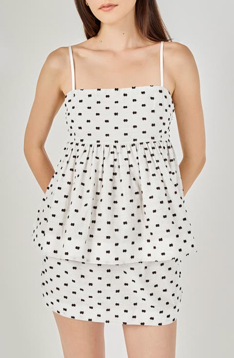 Textured Peplum Top