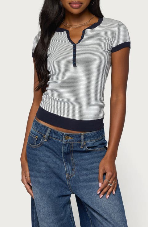 Regin Stripe Henley Top