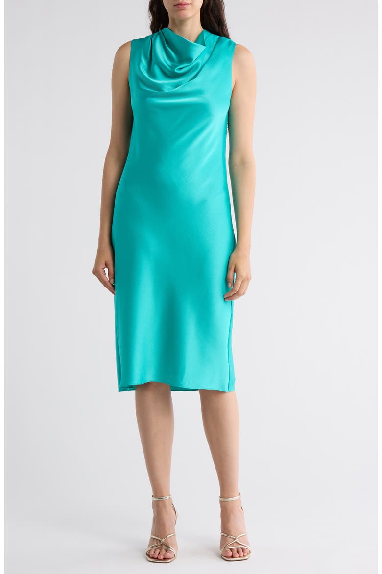 Trina Turk Ulani Cowl Neck Sleeveless Shift Dress (Women)