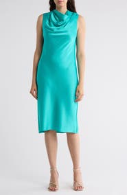 Trina Turk Ulani Cowl Neck Sleeveless Shift Dress