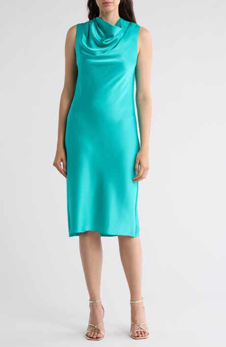 Trina Turk Ulani Cowl Neck Sleeveless Shift Dress