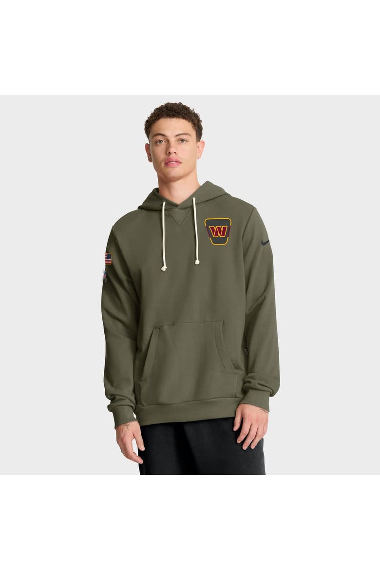 Men's Nike Olive Washington Commanders 2025 Salute to Service Sideline Standard Issue Dri-FIT Hoodie, Main, color, Olive