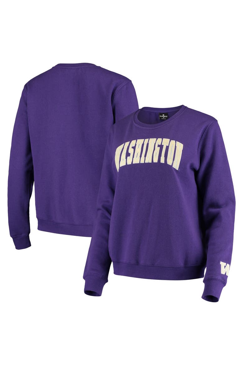 Women's Colosseum Purple Washington Huskies Campanile Pullover Sweatshirt, Main, color, Purple
