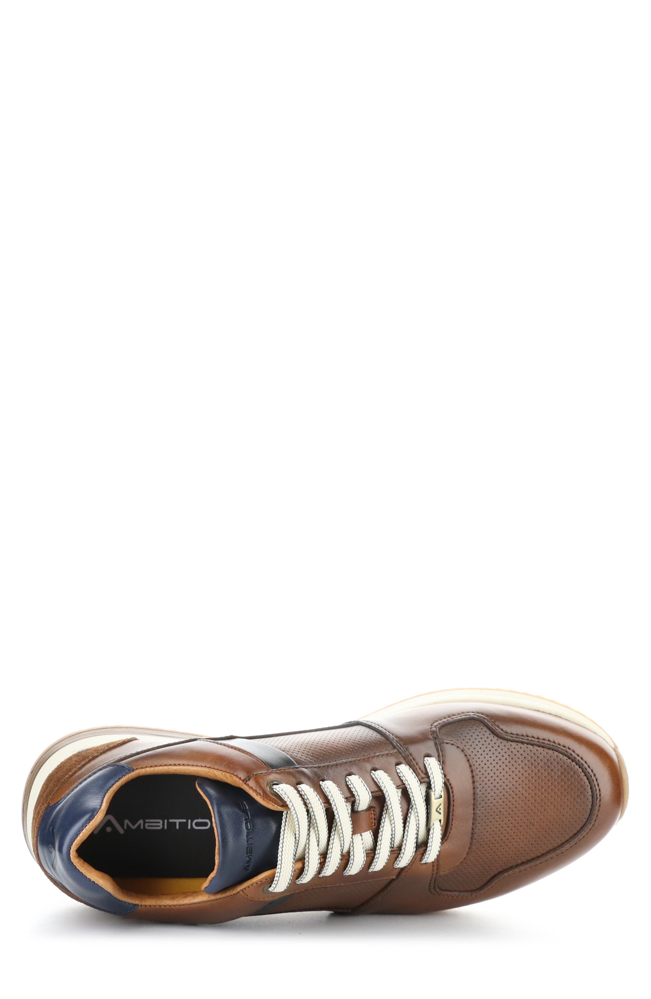 Ambitious 11240 Perforated Sneaker, Alternate, color, Cognac Leather