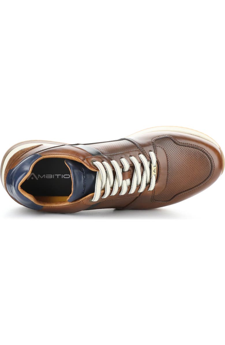 Ambitious 11240 Perforated Sneaker, Alternate, color, Cognac Leather