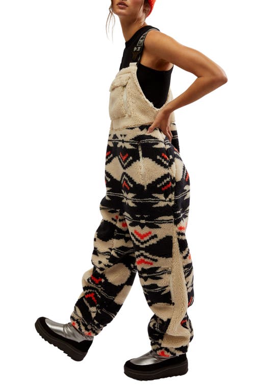 Shop Free People Hit The Slopes Fleece Overalls