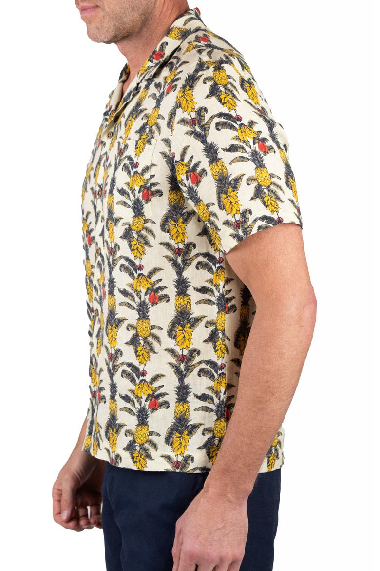 Stretch Cotton Cabana Shirt, Alternate, color, TROPICAL FRUITS