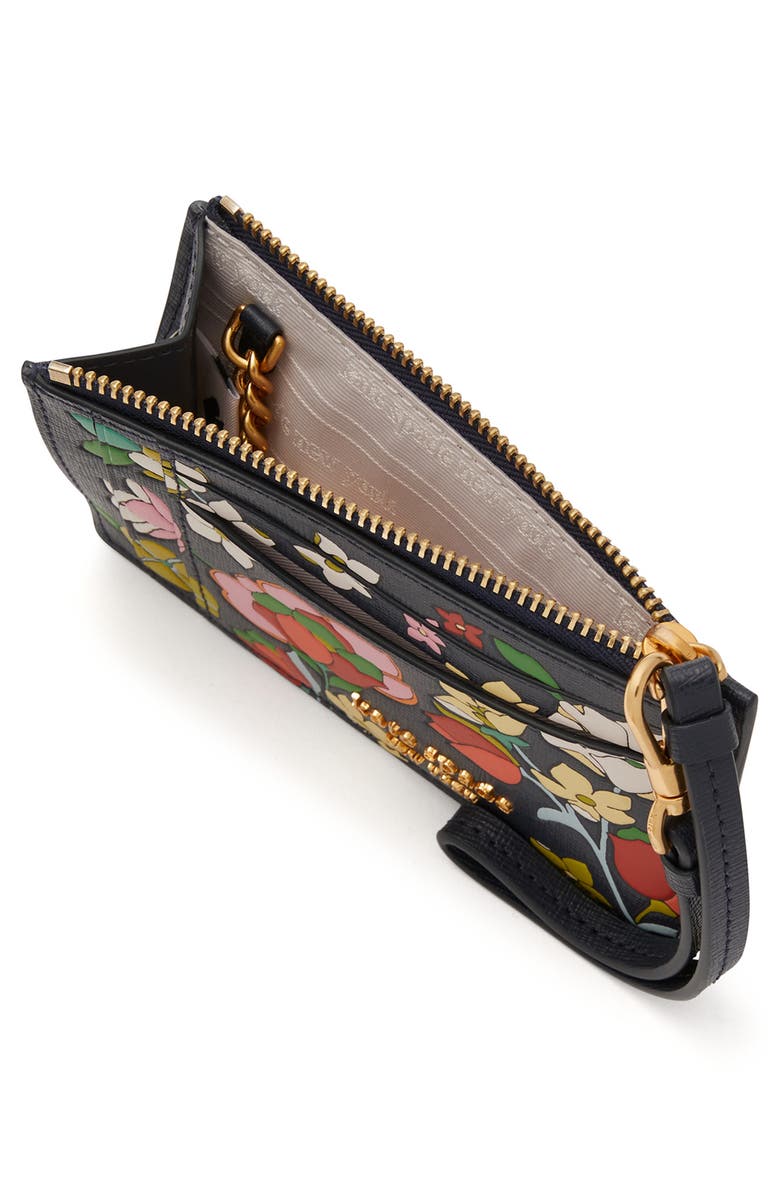 Kate Spade New York morgan embossed floral wristlet card case, Alternate, color,