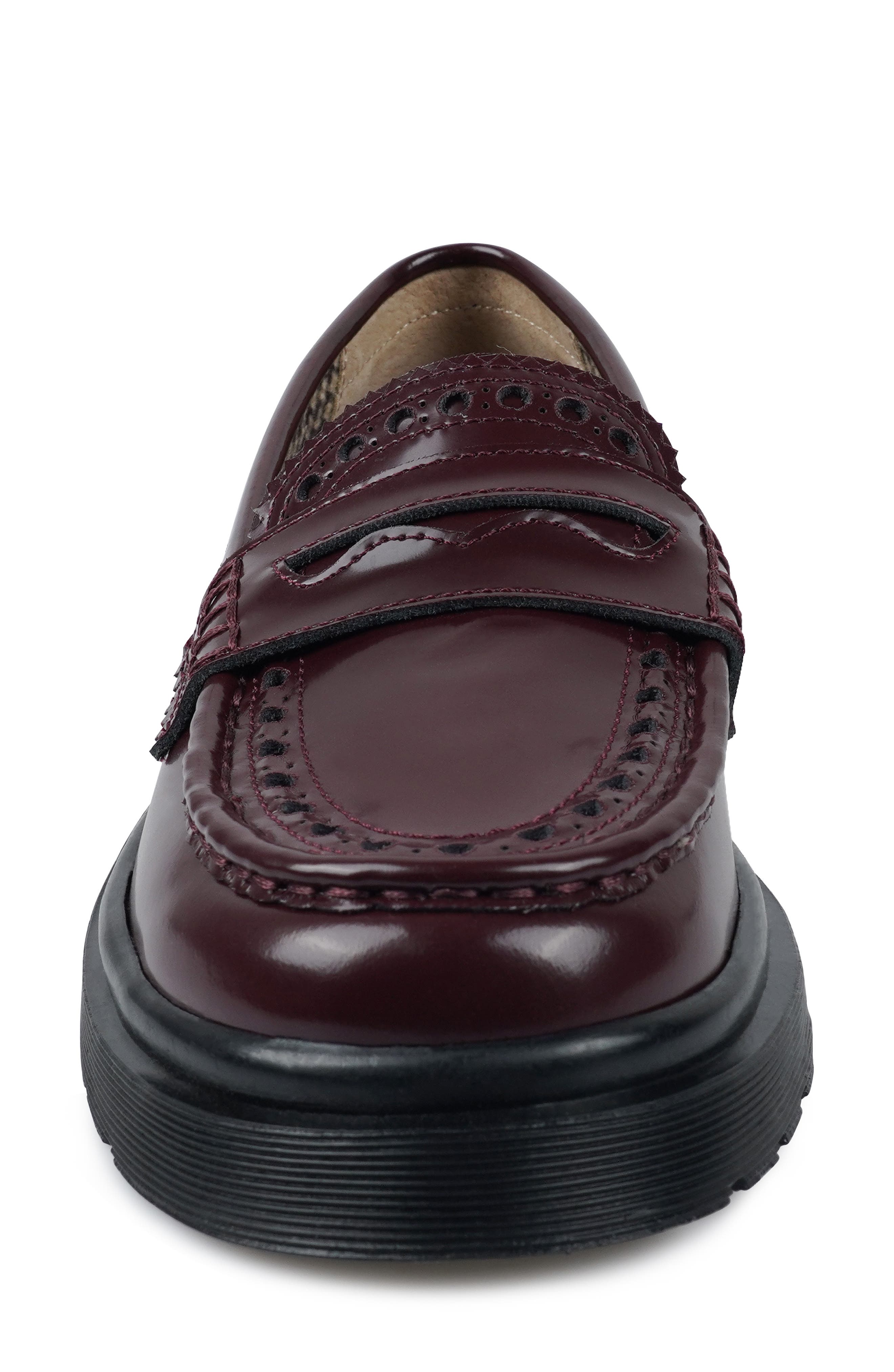 Nayomy Lug Sole Penny Loafer, Alternate, color, WINE